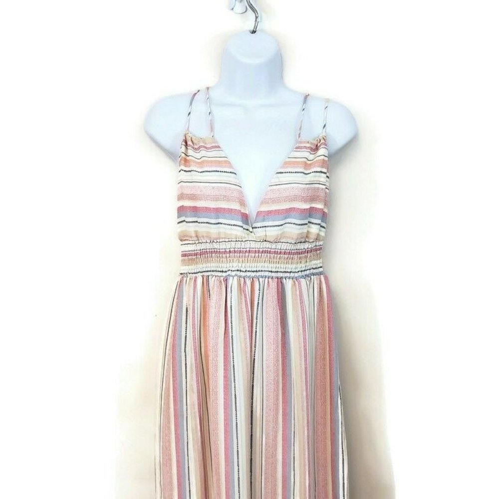 Vici Womens Striped Maxi Flowy Sundress. Great for summer, maternity